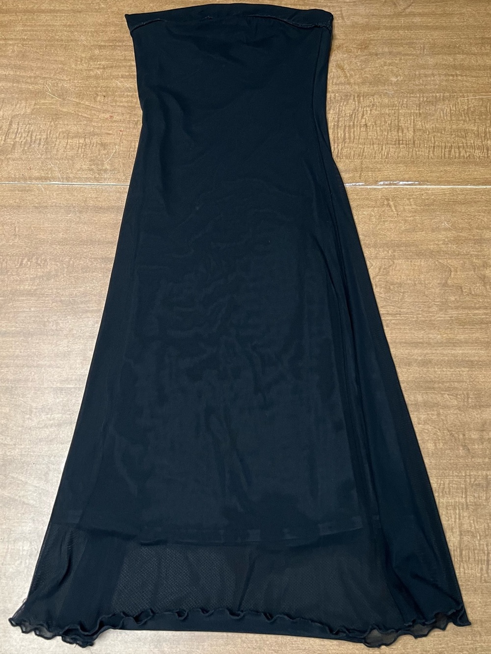 Elegant Strapless Black Maxi Dress